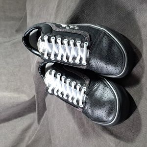 Vans Customs Old Skool Perforated Leather Canvas Pinup Sneakers VG- US M9 W10.5